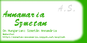 annamaria szmetan business card